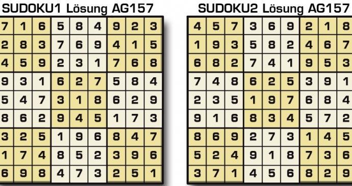 Sudoku 157 Lösung