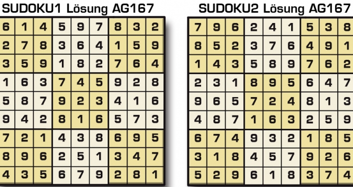 Sudoku Lösung AG167