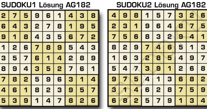 Sudoku Lösung AG182