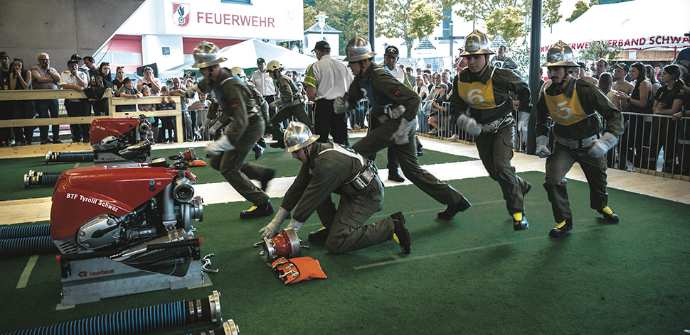 Feuerwehrsport & Großübung fordern Florianis